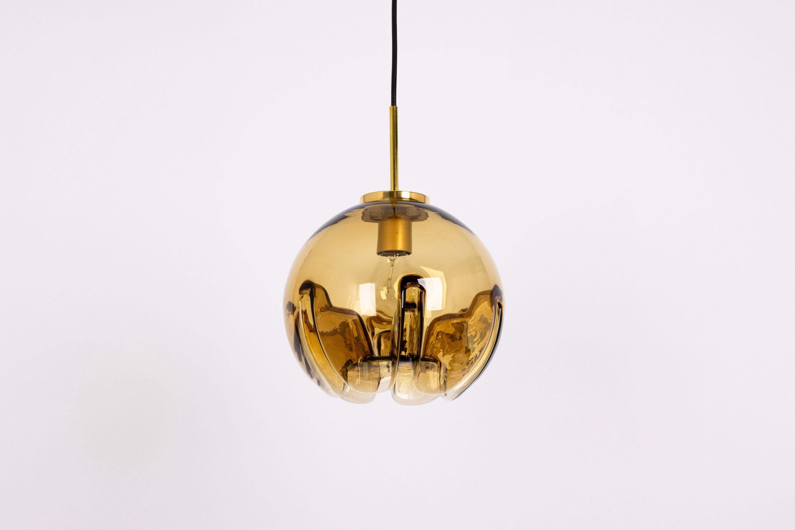 1 Of 3 Petite Stunning Glass Pendant Light In Style Of Mazzega, Italy, 1970s photo furniture