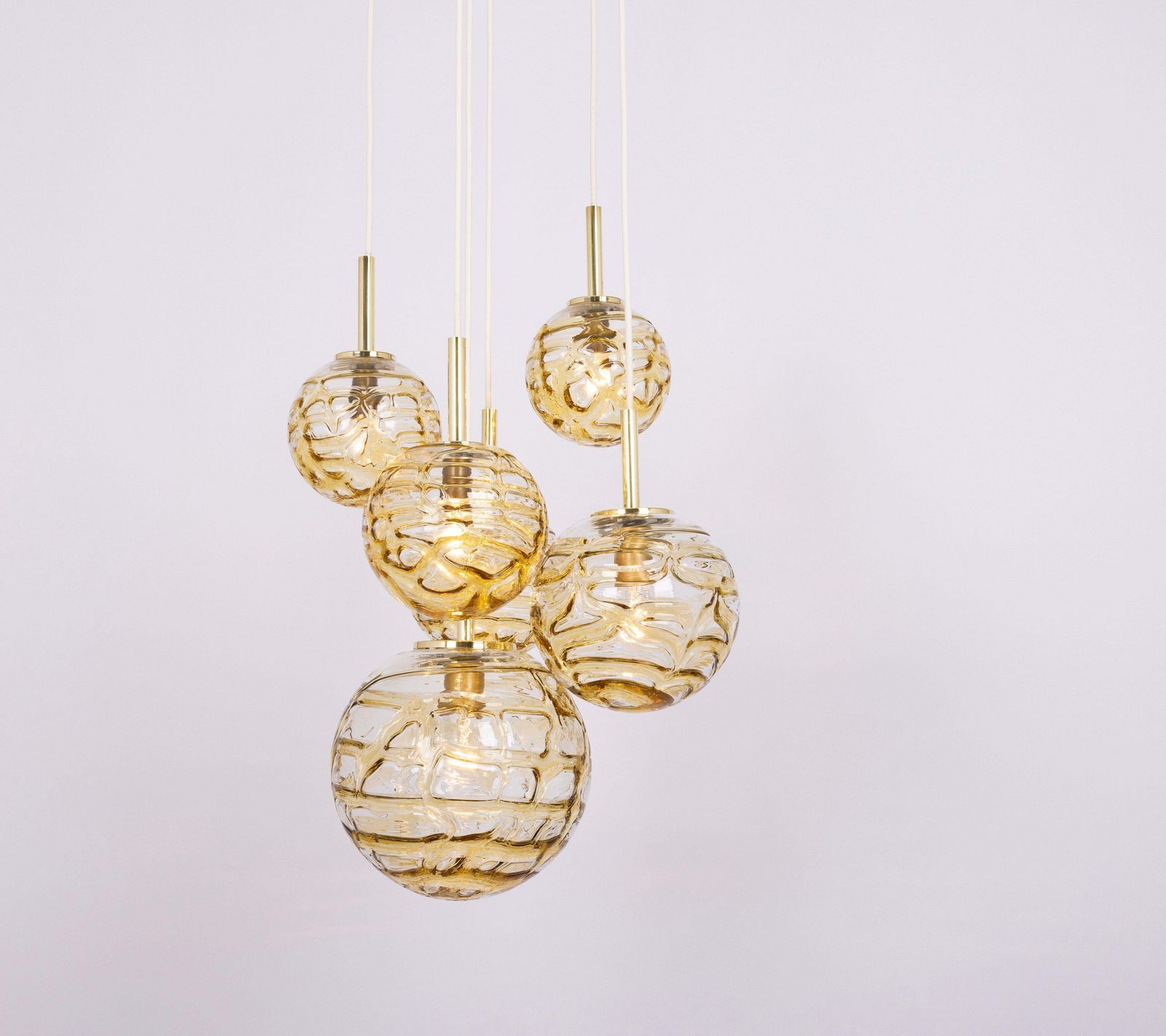 Large Designer Cascading Chandelier Murano Glass By Doria, Germany, 1970s photo furniture