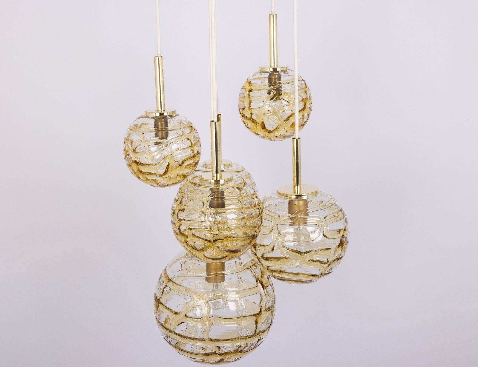 Large Designer Cascading Chandelier Murano Glass By Doria, Germany, 1970s photo 1636.0
