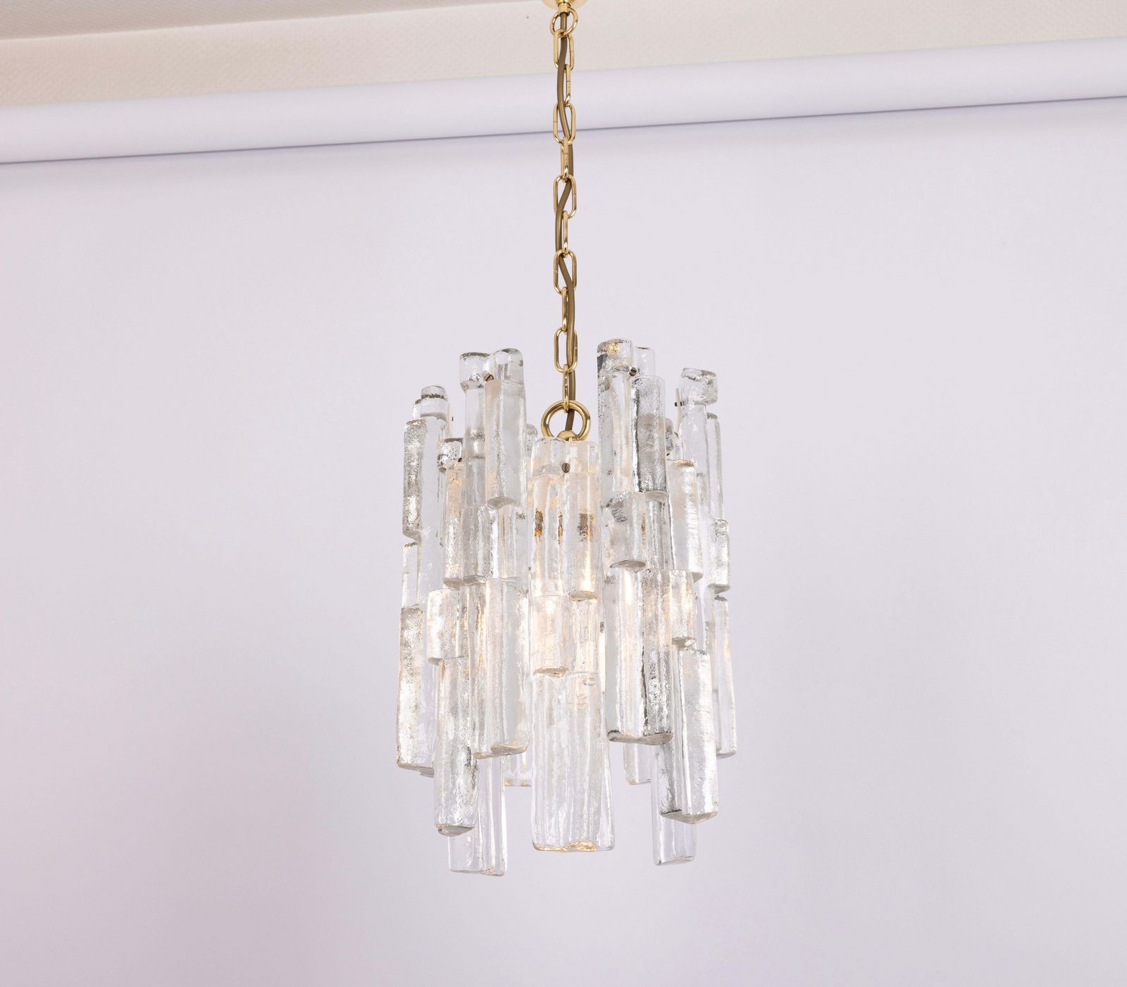 photo furniture 1 Of 8 Rare Murano Ice Glass Pendant Lights   Ruba, By Kalmar, Austria, 1970s