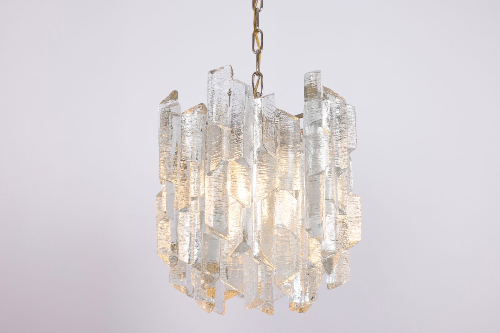 photo for sale 1 Of 8 Rare Murano Ice Glass Chandelier Prisma, By Kalmar, Austria, 1970s