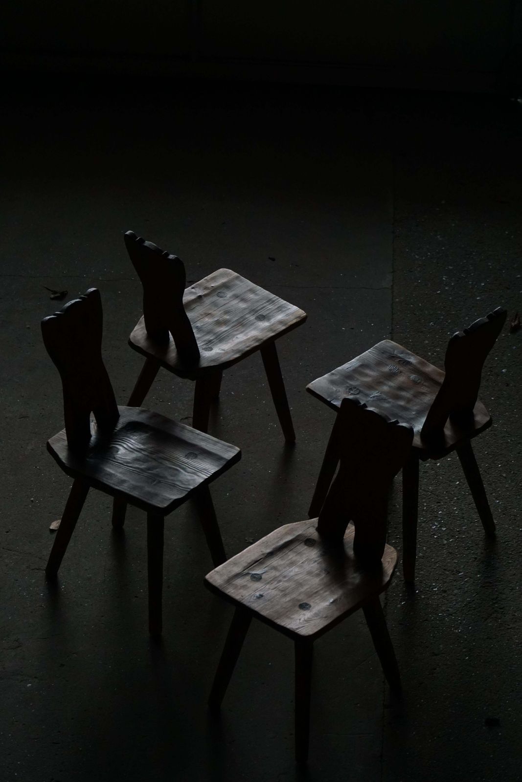 Swedish Mid Century, Set Of 4 Handcrafted "Sports Cabin" Chairs In Pine, 1940s photo for sale