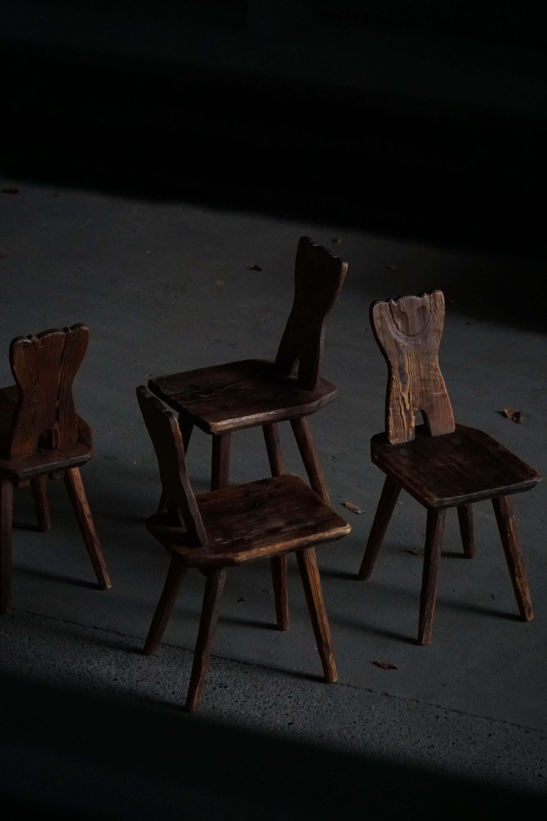 Swedish Mid Century, Set Of 4 Handcrafted "Sports Cabin" Chairs In Pine, 1940s photo buy