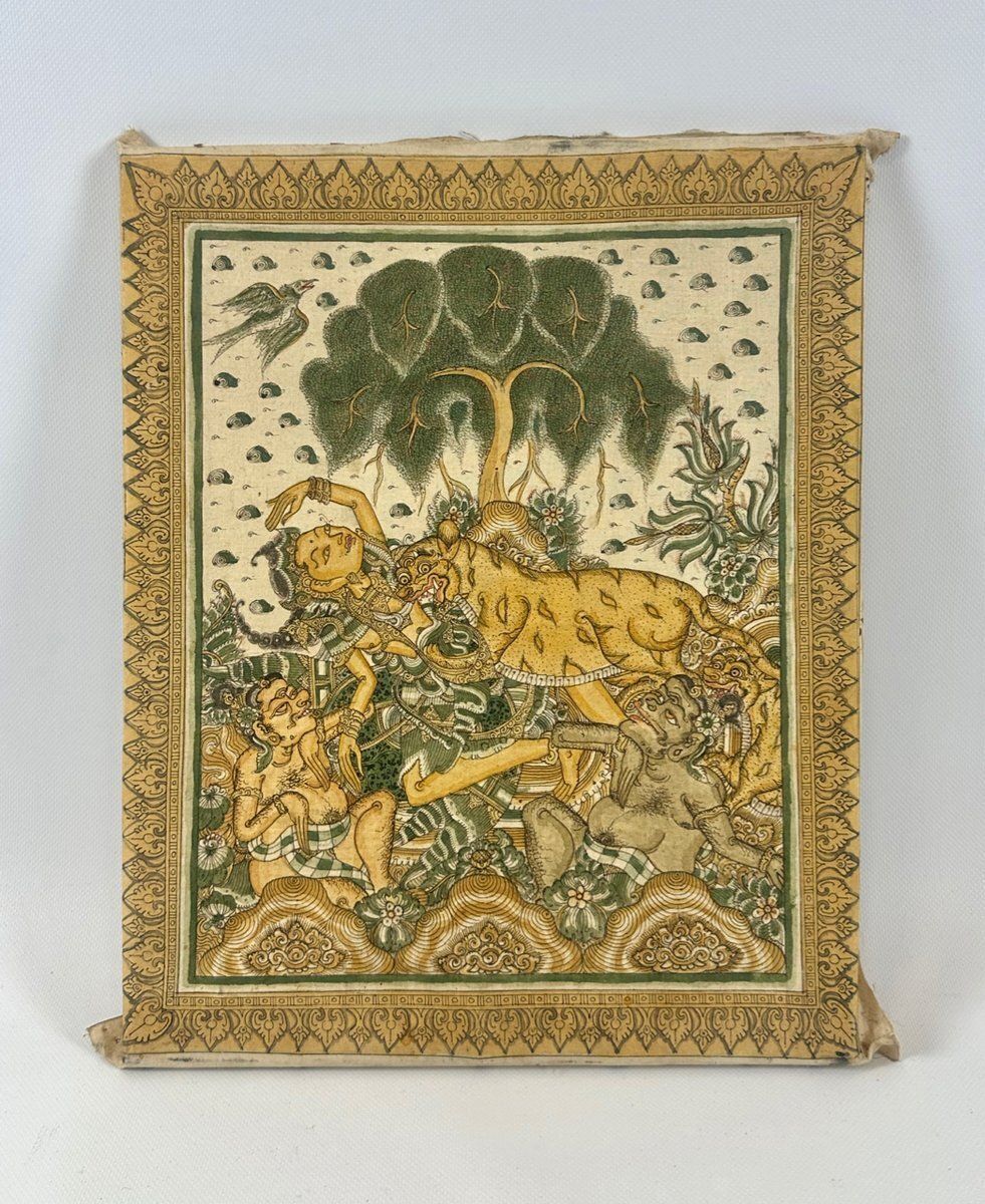 Balinese Traditional Kamasan Painting, Indonesia, 1960