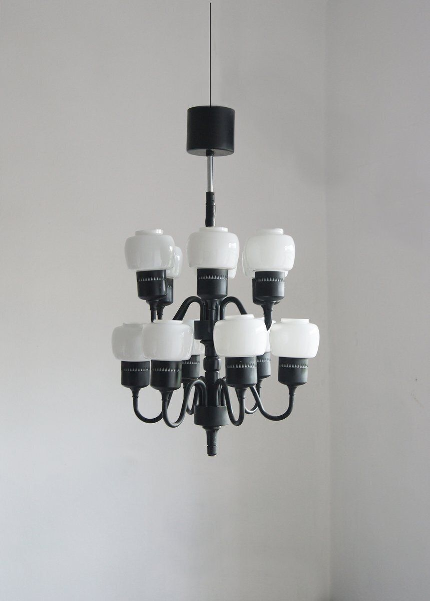 Swedish T 527 Chandelier By Hans Agne Jakobsson For Hans Agne Jakobsson Ab Markaryd, 1960s photo furniture