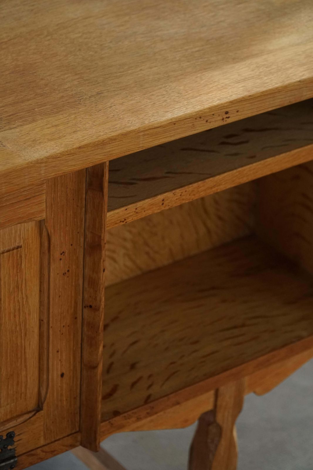 photo buy Mid 20th Century, Freestanding Oak Desk By Henning Kjærnulf, Denmark, 1960s