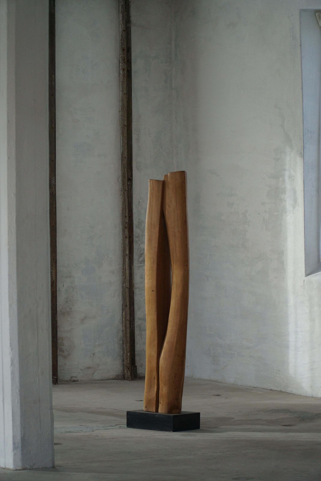 Large Wooden Sculpture "Joy" By Ole Wettergren, Danish Modern, 1980s photo furniture