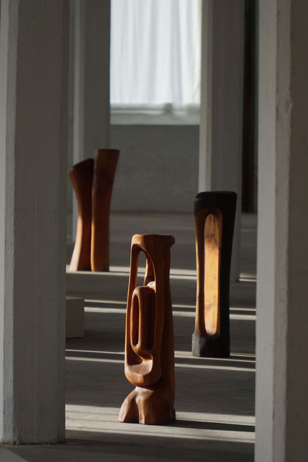 Large Wooden Sculpture "Female" By Ole Wettergren, Danish Modern, 1970s photo furniture