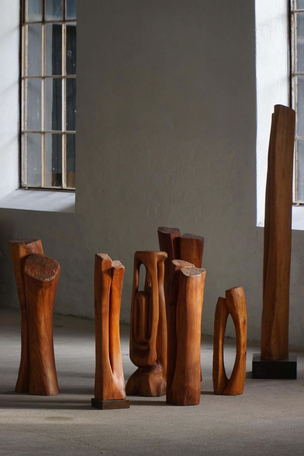 Large Wooden Sculpture "Female" By Ole Wettergren, Danish Modern, 1970s photo vinterior