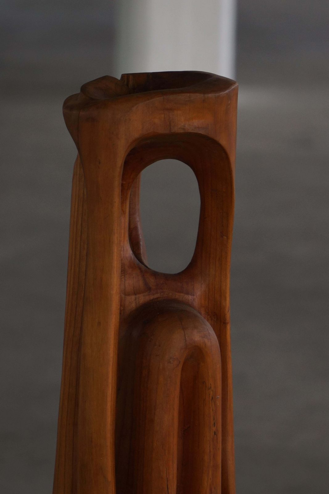 photo furniture Large Wooden Sculpture "Female" By Ole Wettergren, Danish Modern, 1970s