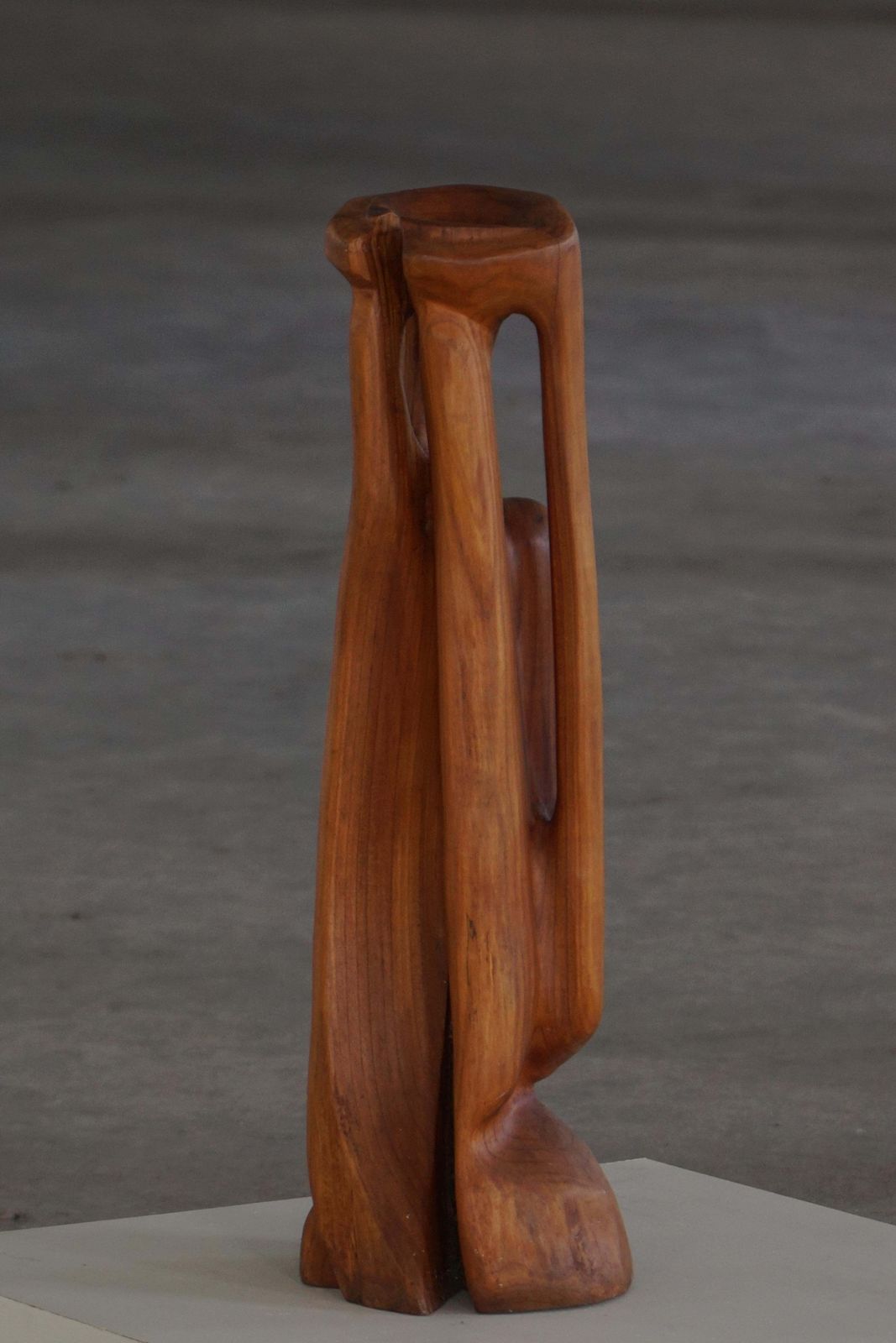 Art Large Wooden Sculpture "Female" By Ole Wettergren, Danish Modern, 1970s photo