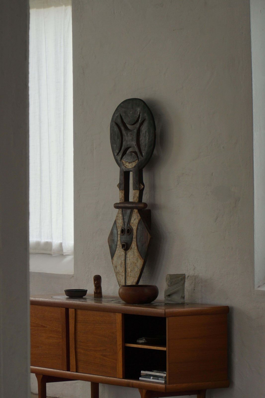 20th Century, Carved Wood Nafana Bedu Plank Mask, Tribal Art, Decorative Object photo 1179.0