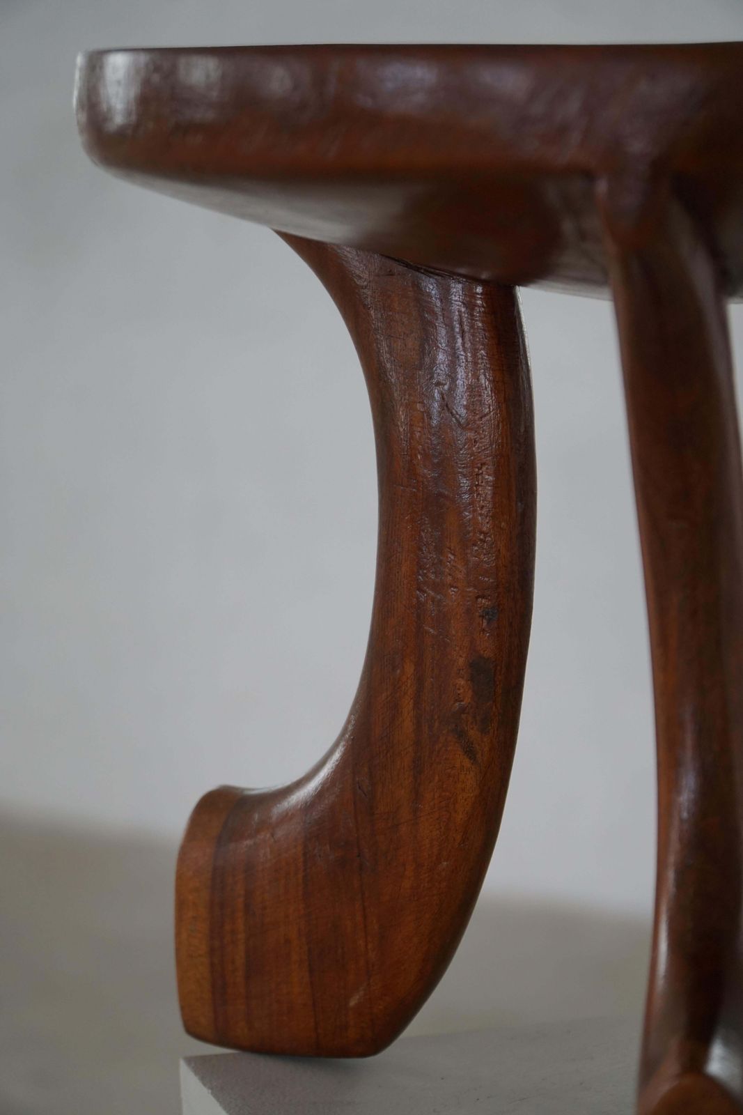 Mid 20th Century Oromo African Stool, Hand Carved Wood, Tribal Style photo vintage