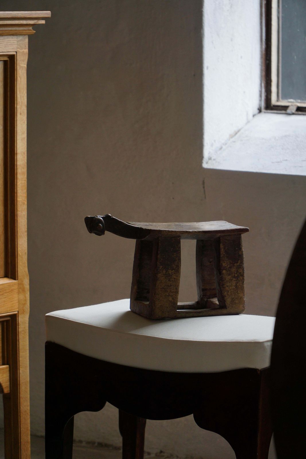 Early 20th Century, Carved Wooden Lobi Stool, Burkina Faso, African photo Furniture