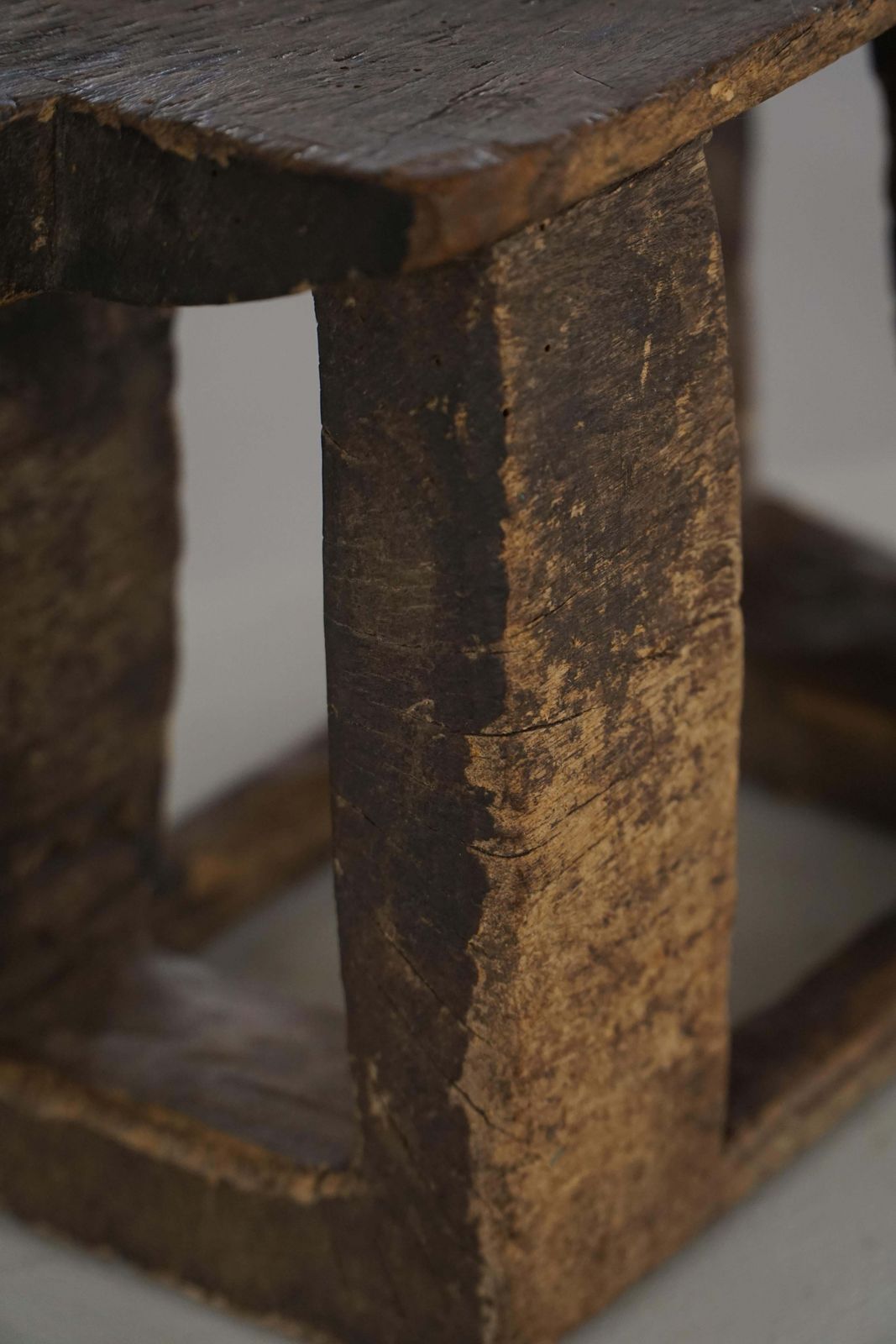Furniture Early 20th Century, Carved Wooden Lobi Stool, Burkina Faso, African photo