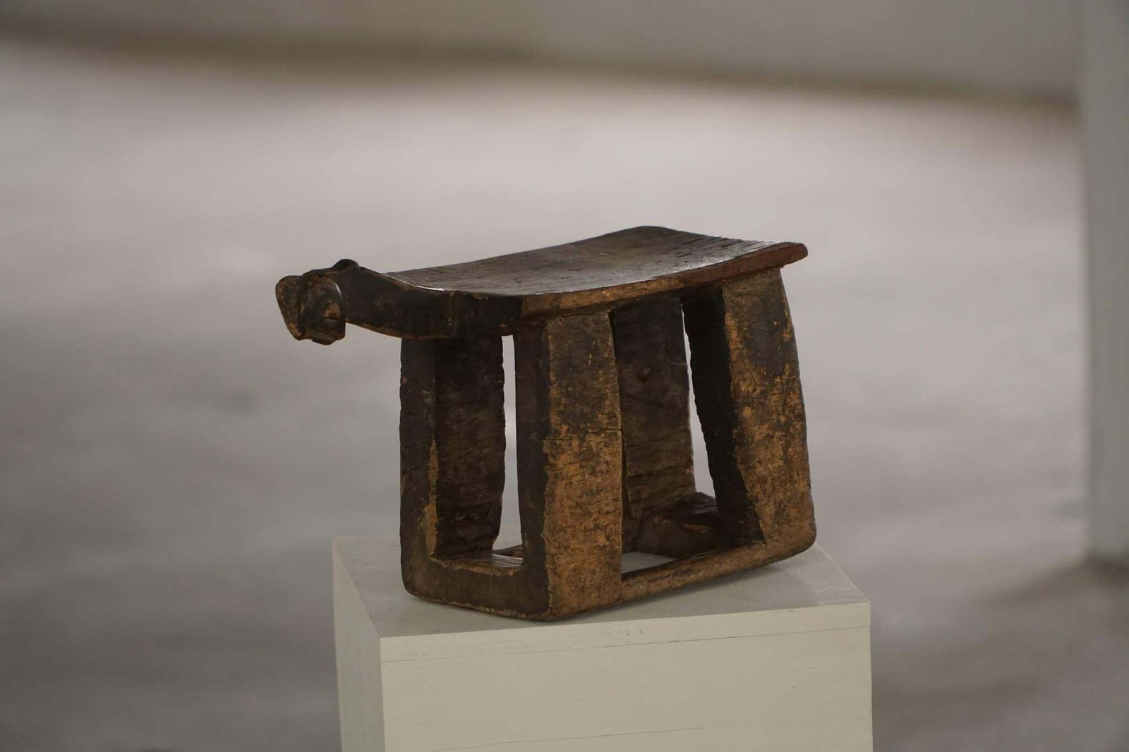 photo buy Early 20th Century, Carved Wooden Lobi Stool, Burkina Faso, African