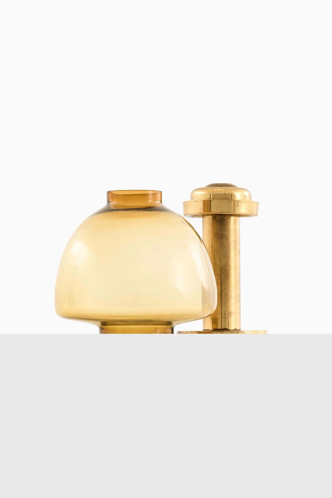 Candlestick In Warm Amber Yellow Tone By Hans Agne Jakobsson, 1950s photo for sale