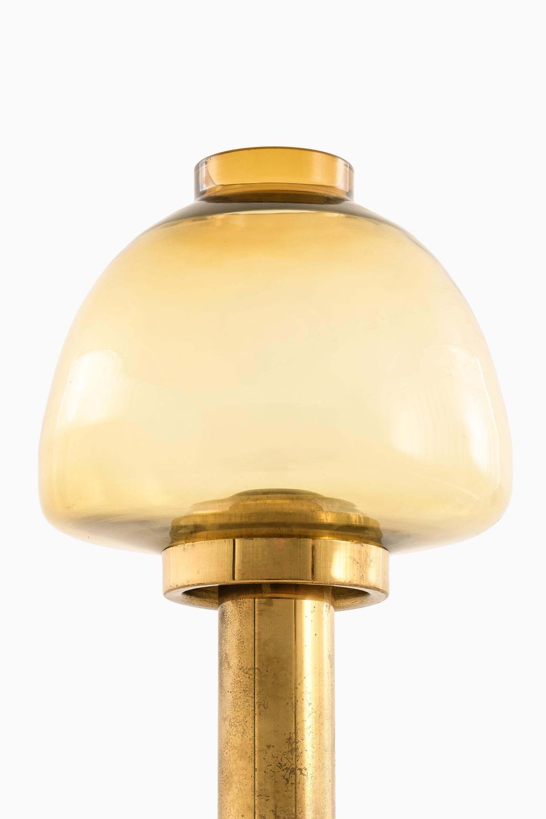 Candlestick In Warm Amber Yellow Tone By Hans Agne Jakobsson, 1950s photo Home Decor