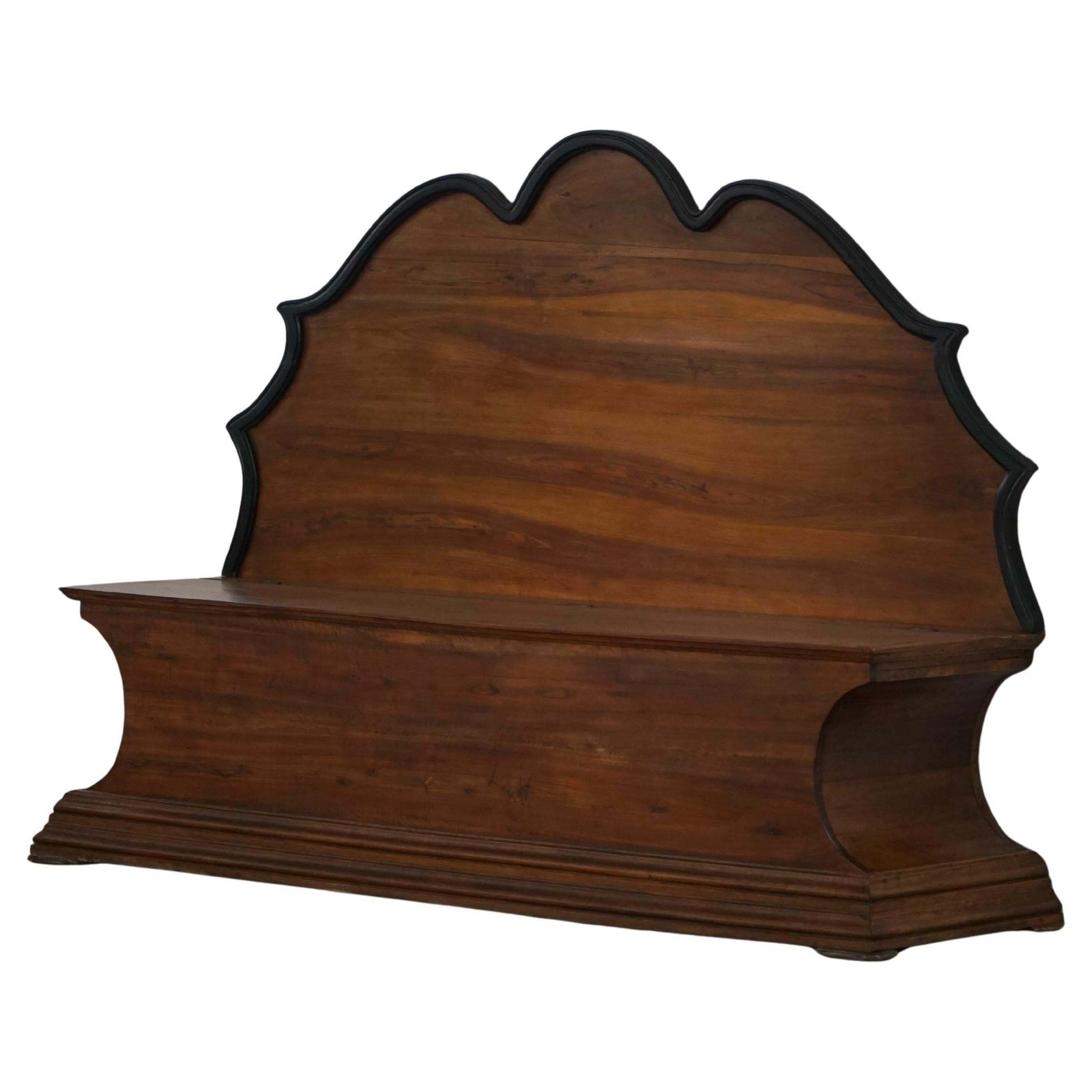 20th Century  Art Deco Storage Bench In Nutwood, By A Danish Cabinetmaker