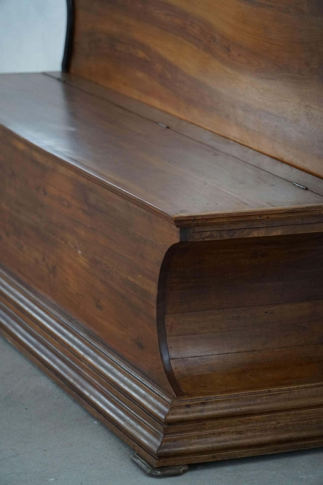 photo for sale 20th Century  Art Deco Storage Bench In Nutwood, By A Danish Cabinetmaker