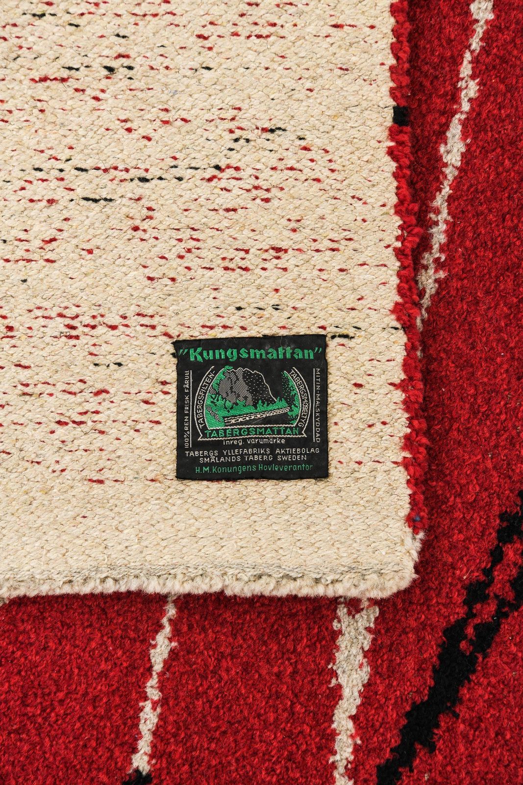 ‘Kungsmattan' Carpet By Aina Kånge, 1950s photo vintage