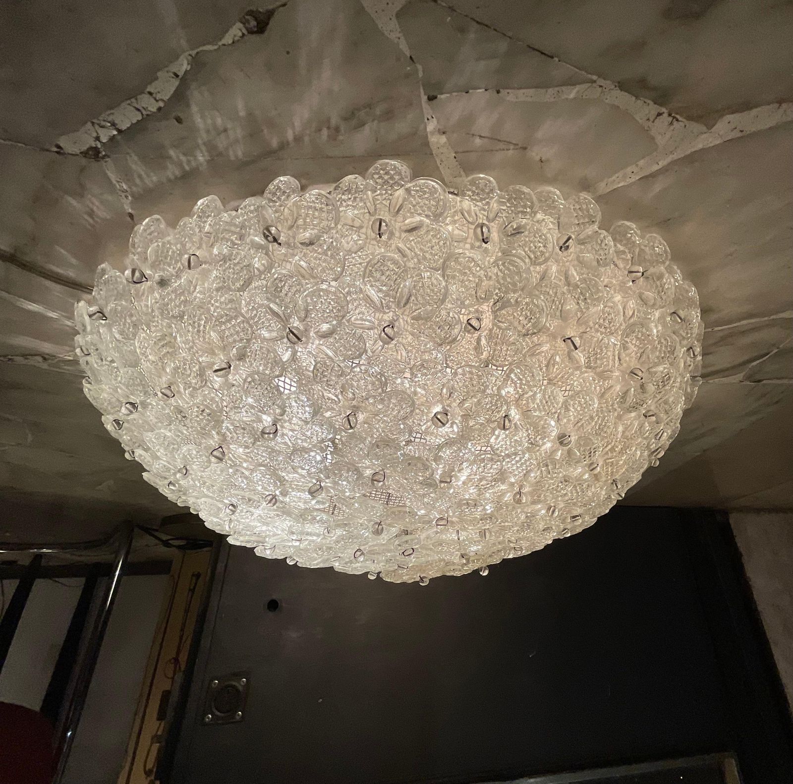 Seguso   Flavio Poli   Plafoniera A Fiori In Vetro Di Murano   Italia 1950 photo furniture