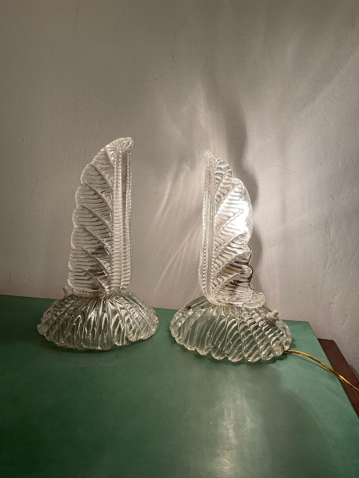 Barovier & Toso   Pair Of Murano Glass Abat Jours 1930s   Made In Italy photo vinterior