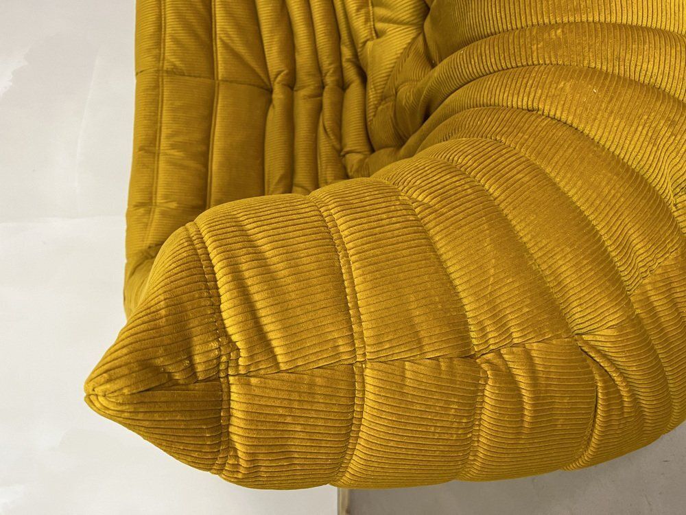 Goldenrod Togo Living Room Set By Michel Ducaroy For Ligne Roset, Set Of 5 photo furniture