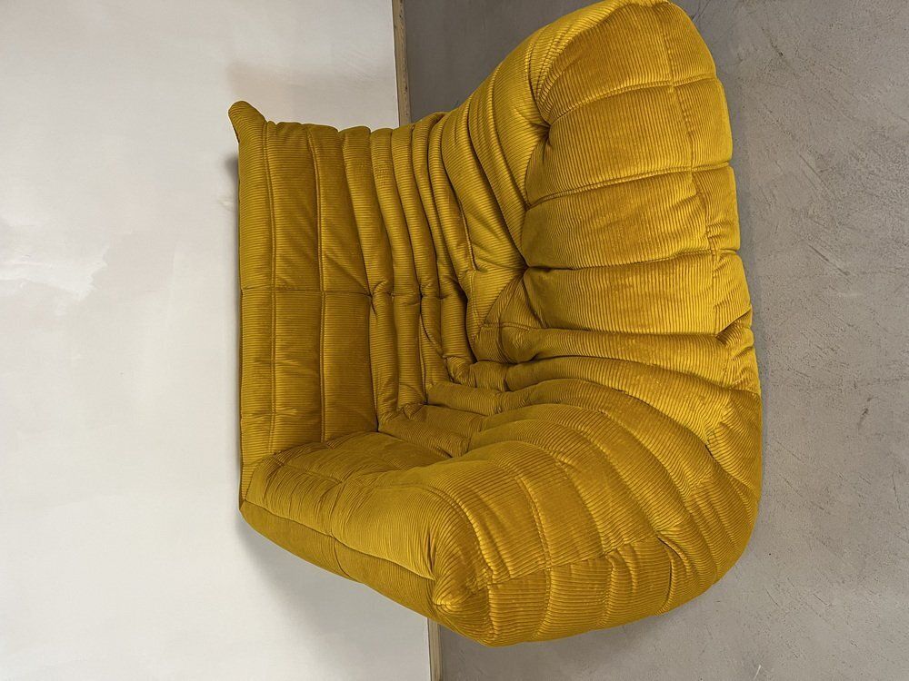 Goldenrod Togo Living Room Set By Michel Ducaroy For Ligne Roset, Set Of 5 photo for sale