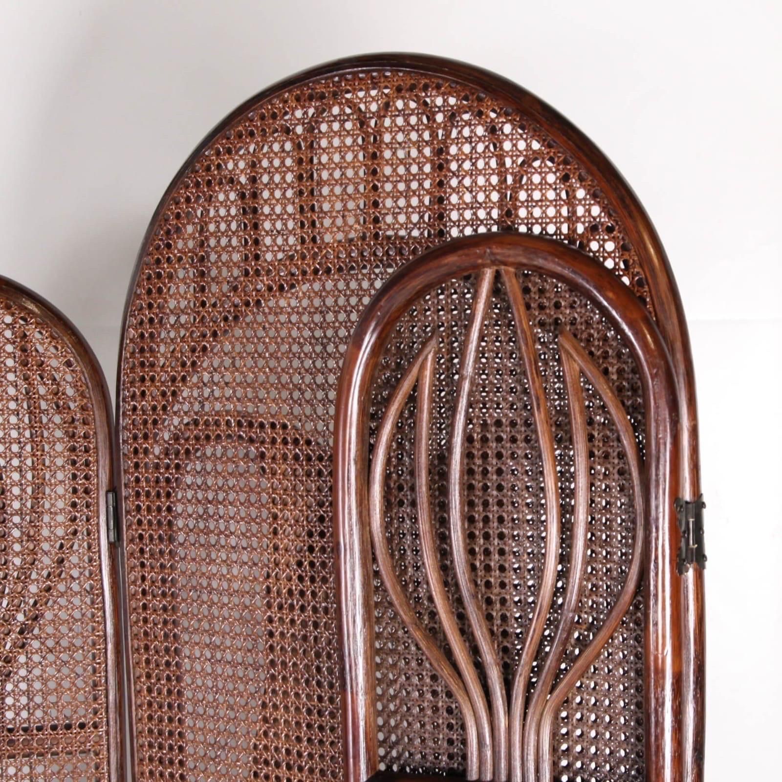 Pair Of Rattan Folding Screens photo vintage