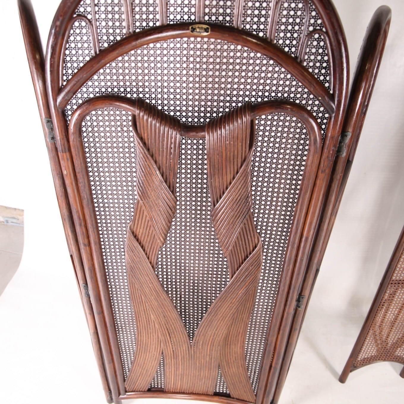 photo buy Pair Of Rattan Folding Screens