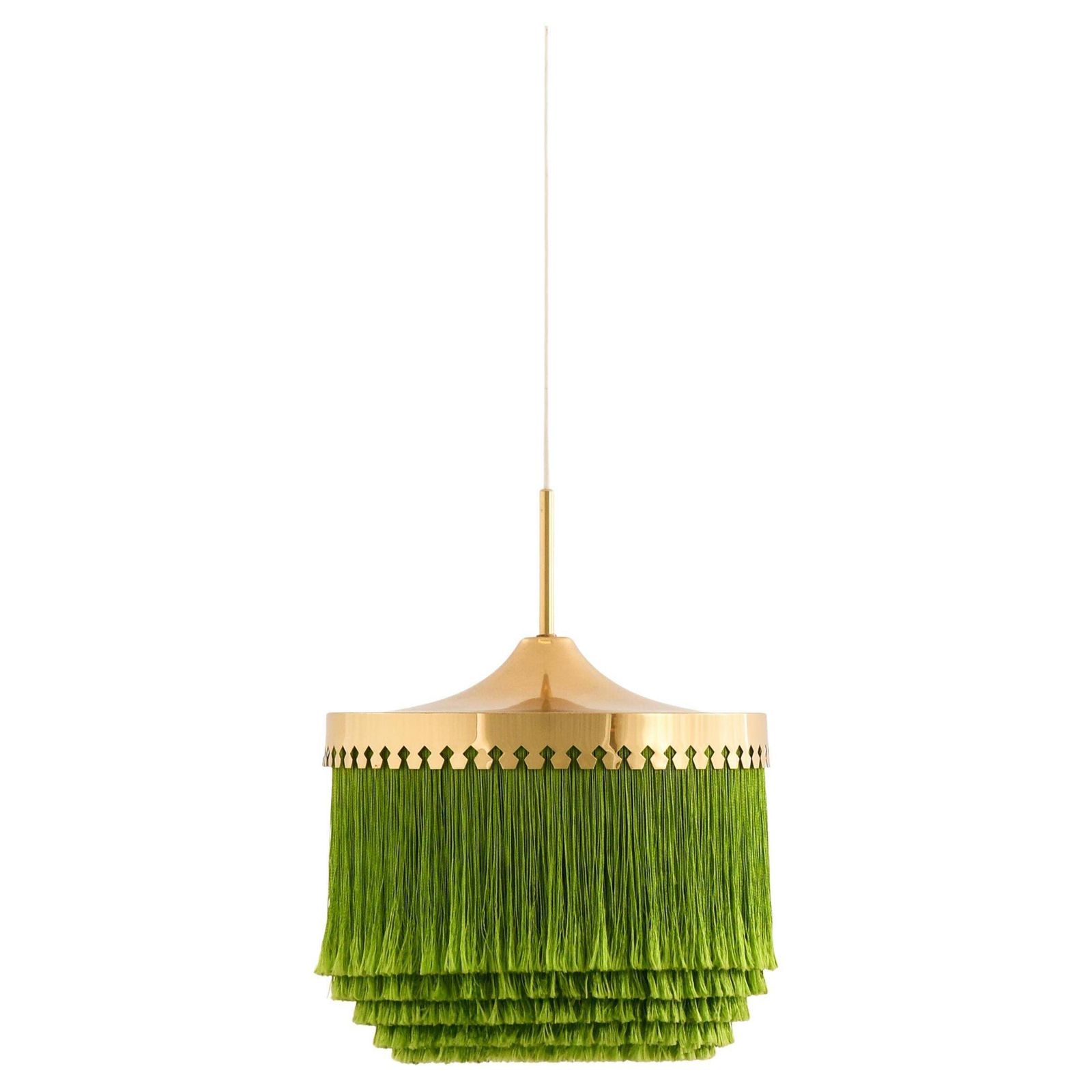 Ceiling Lamp, Model T 601/M, In Silk And Brass By Hans Agne Jakobsson, 1965