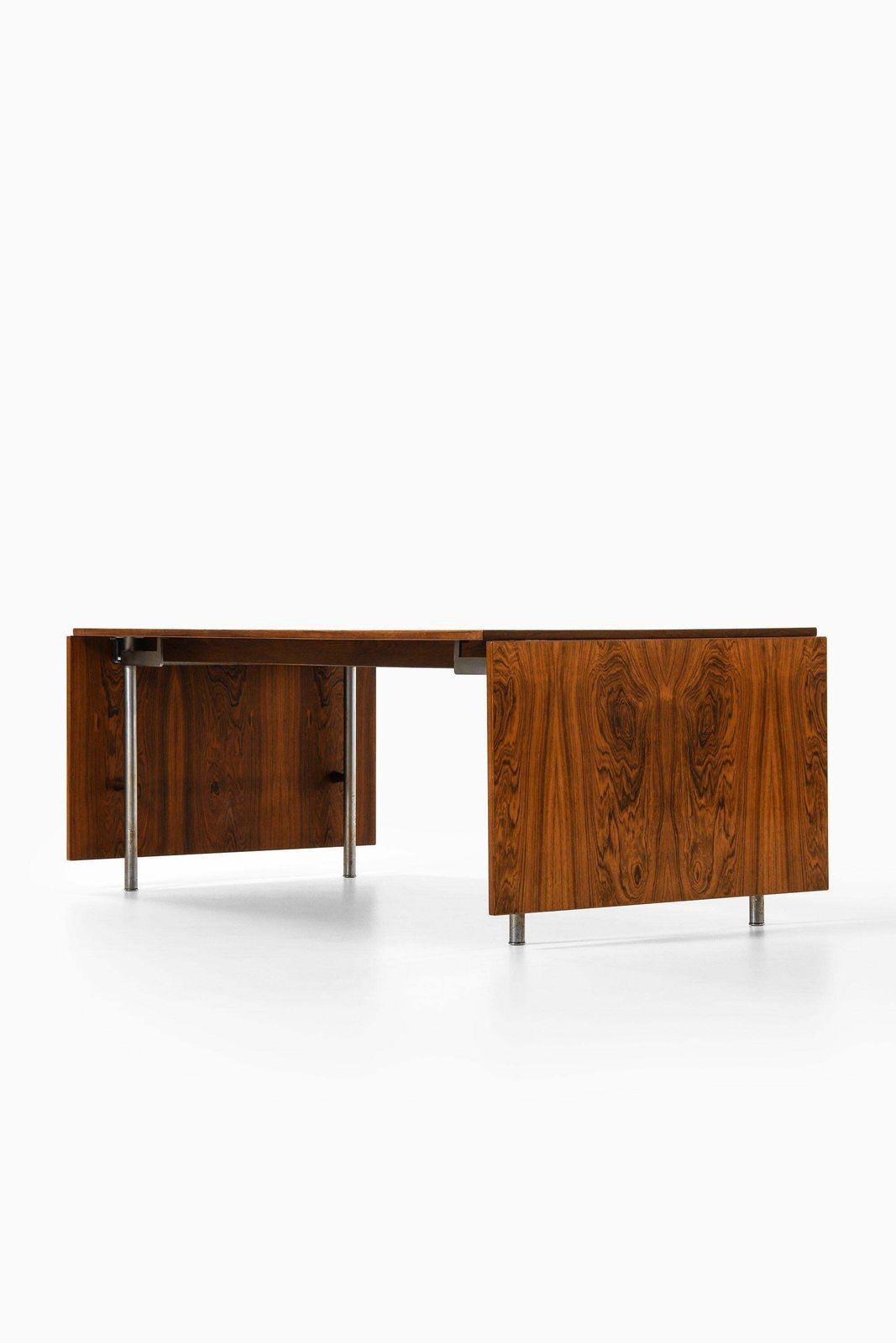 photo furniture Dining Table, Model At 319, In Rosewood And Steel By Hans J. Wegner, 1960s