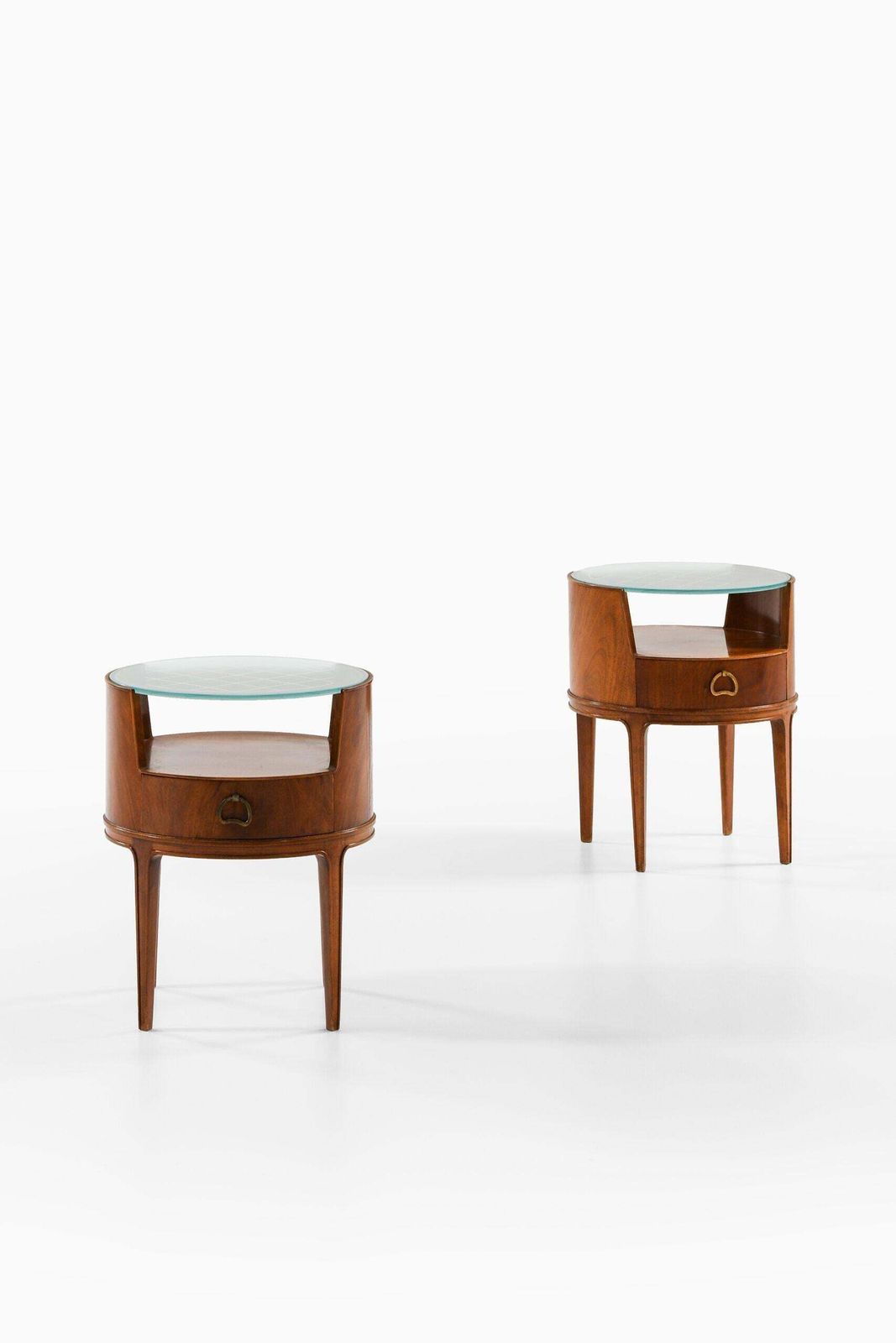 Pair Of Bedside Tables / Side Tables In Mahogany By Axel Larsson, 1940s photo furniture