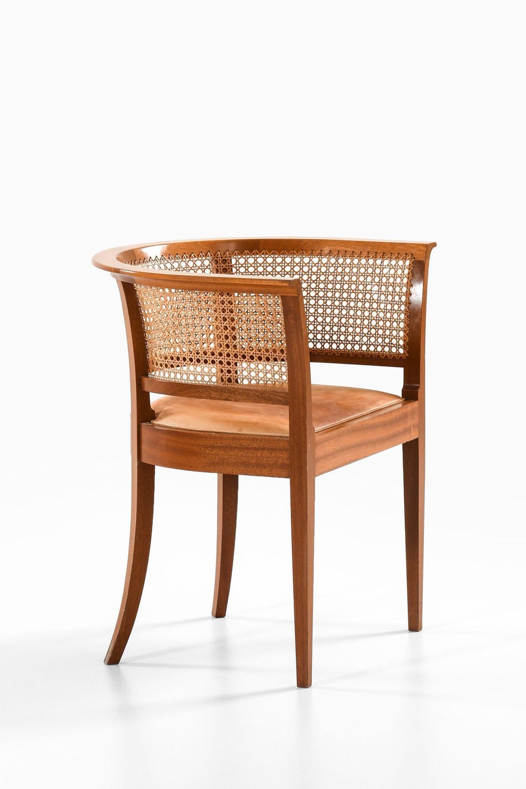 The 'Faaborg Chair' In Mahogany, Cane And Leather By Kaare Klint, 1914 photo Furniture