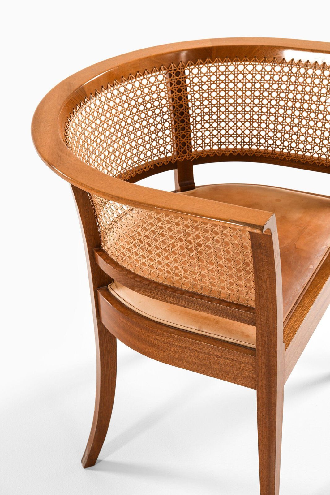 The 'Faaborg Chair' In Mahogany, Cane And Leather By Kaare Klint, 1914 photo 8263.0