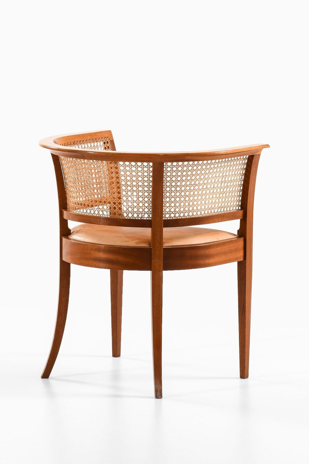 The 'Faaborg Chair' In Mahogany, Cane And Leather By Kaare Klint, 1914 photo vinterior