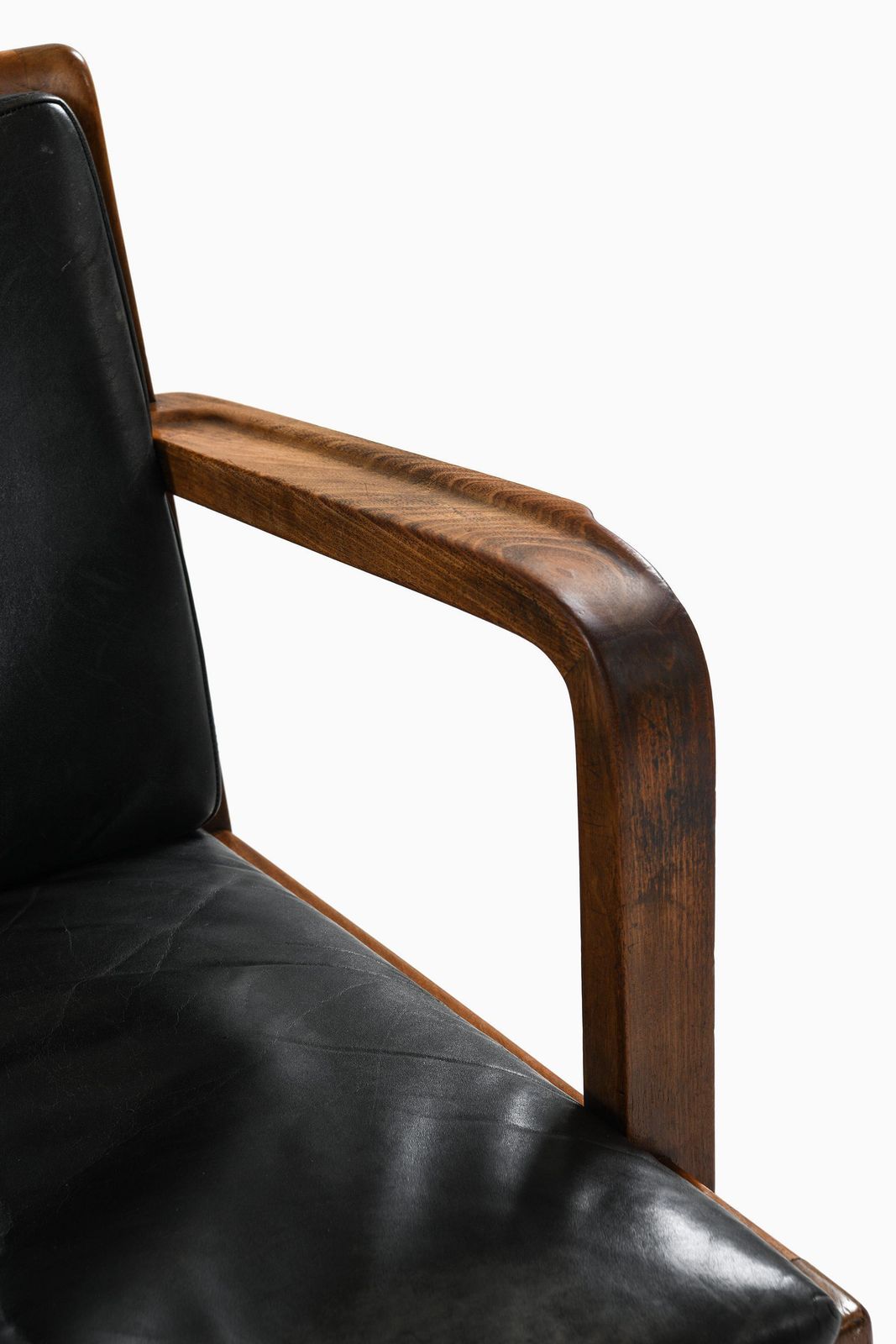 Armchair In Mahogany And Leather By Tove & Edvard Kindt Larsen, 1930s photo for sale