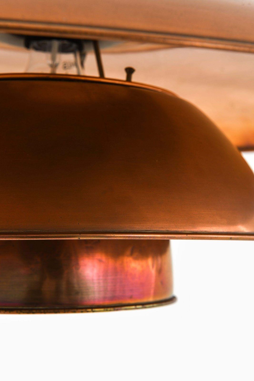 Ph 5/5 Ceiling Lamp In Copper And Nickel By Poul Henningsen, 1940s photo for sale