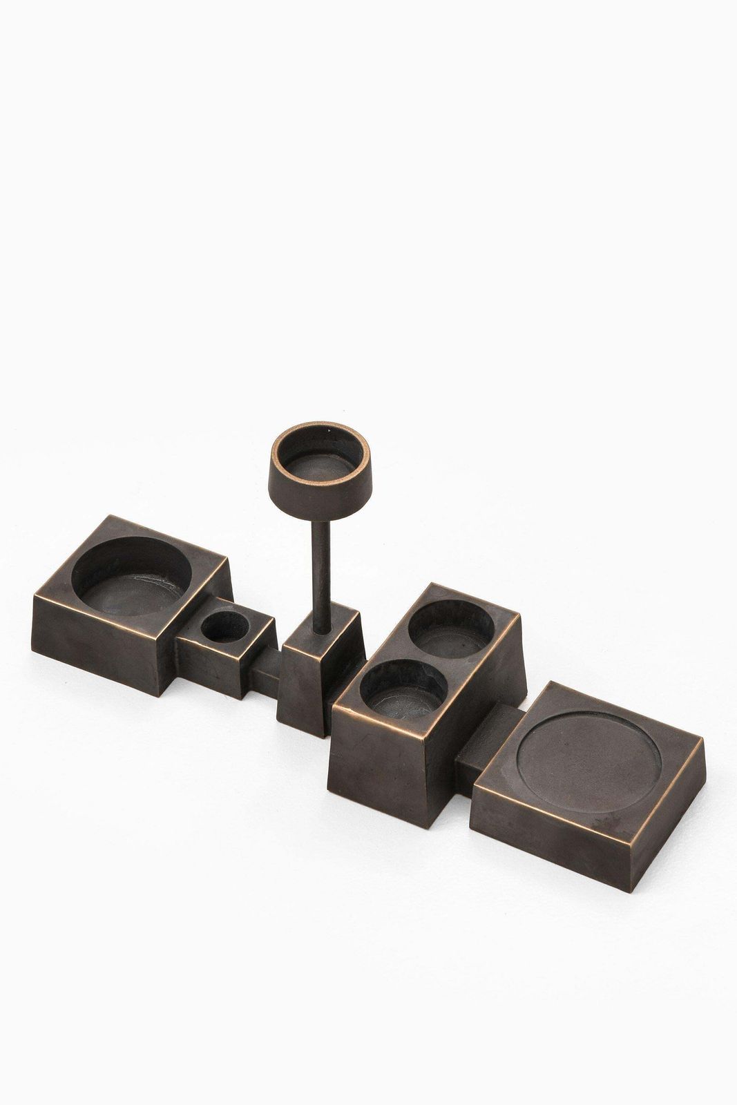 “Candle Collage” Candlestick In Bronze By Folkform, 2010 photo for sale