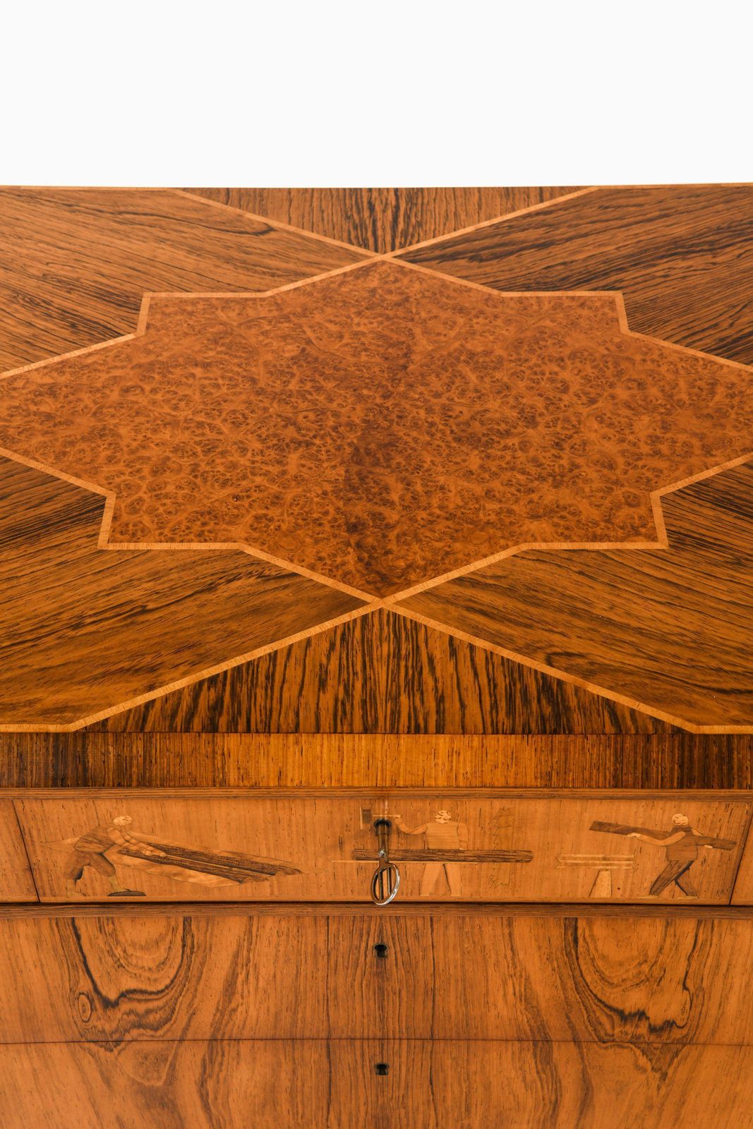photo for sale Bureau In Rosewood And Brass By Tage Lindgren, 1954