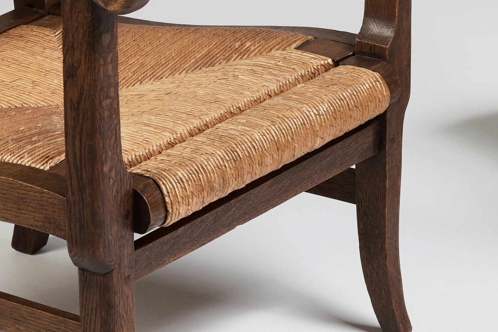 photo furniture Pair Of French Oak Armchairs, France, 1950s