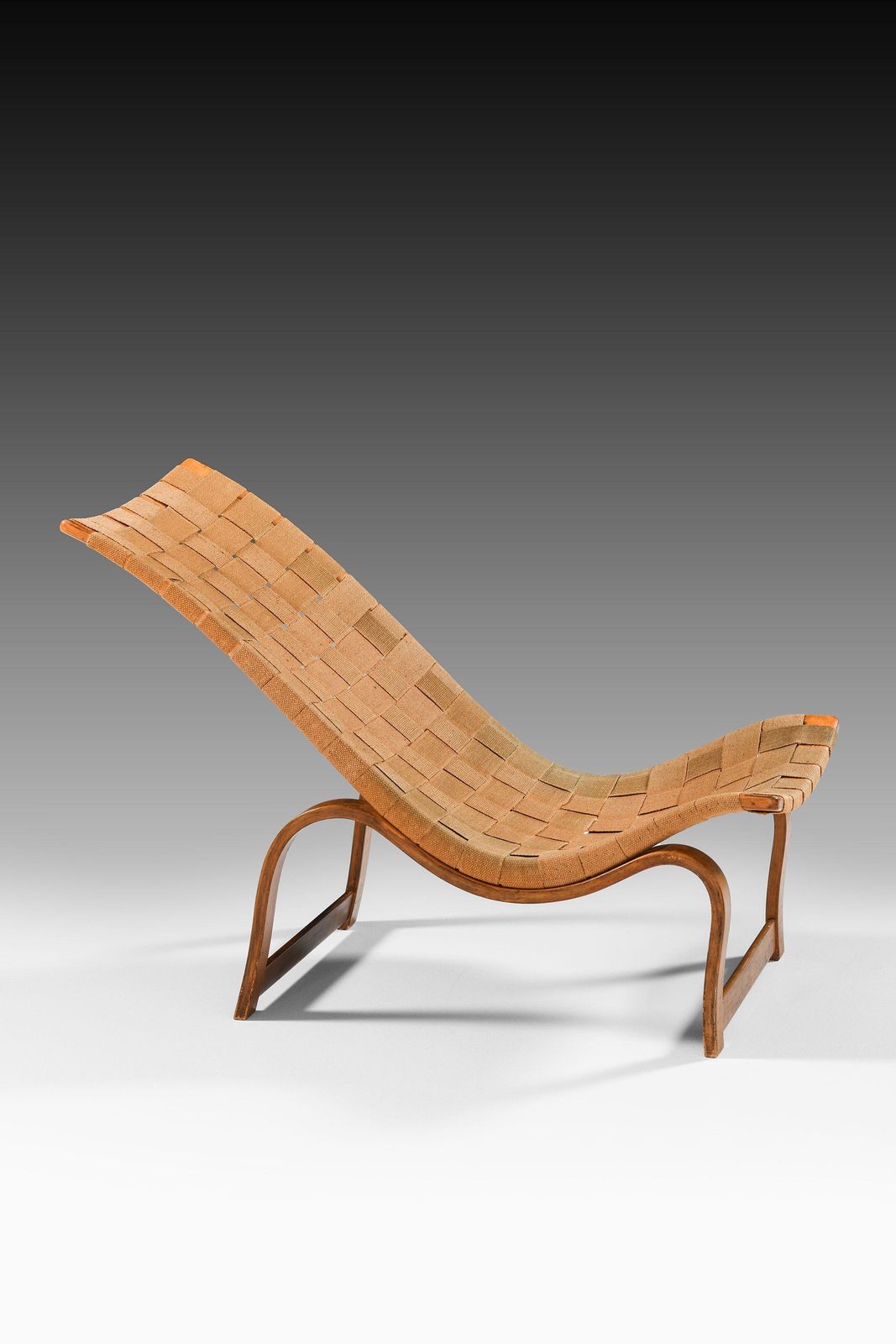 Early Lounge Chair In Stained Birch And Hemp Webbing By Bruno Mathsson, 1936 photo Furniture