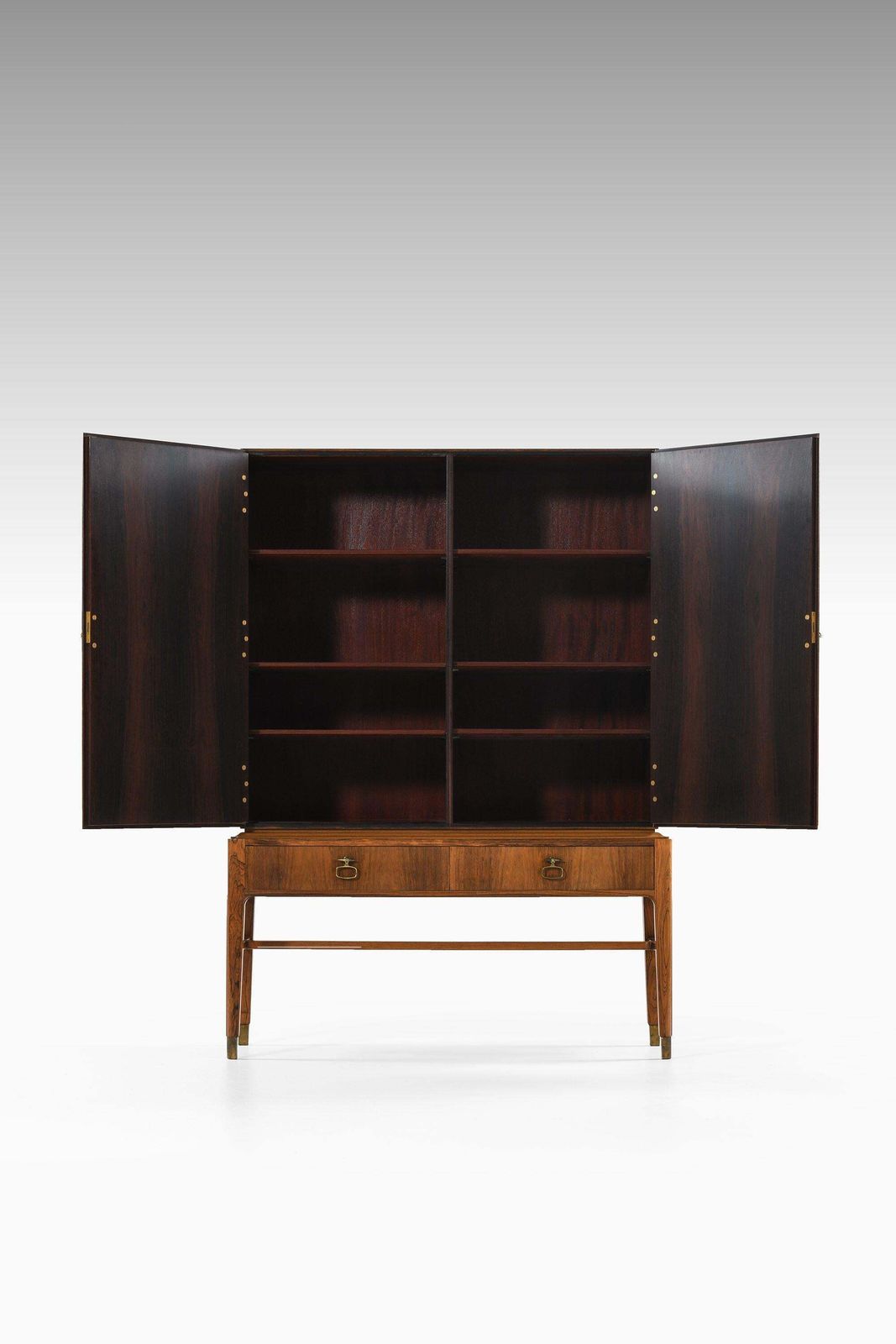 Cabinet In Rosewood And Brass By Ernst Kühn, 1940's photo furniture