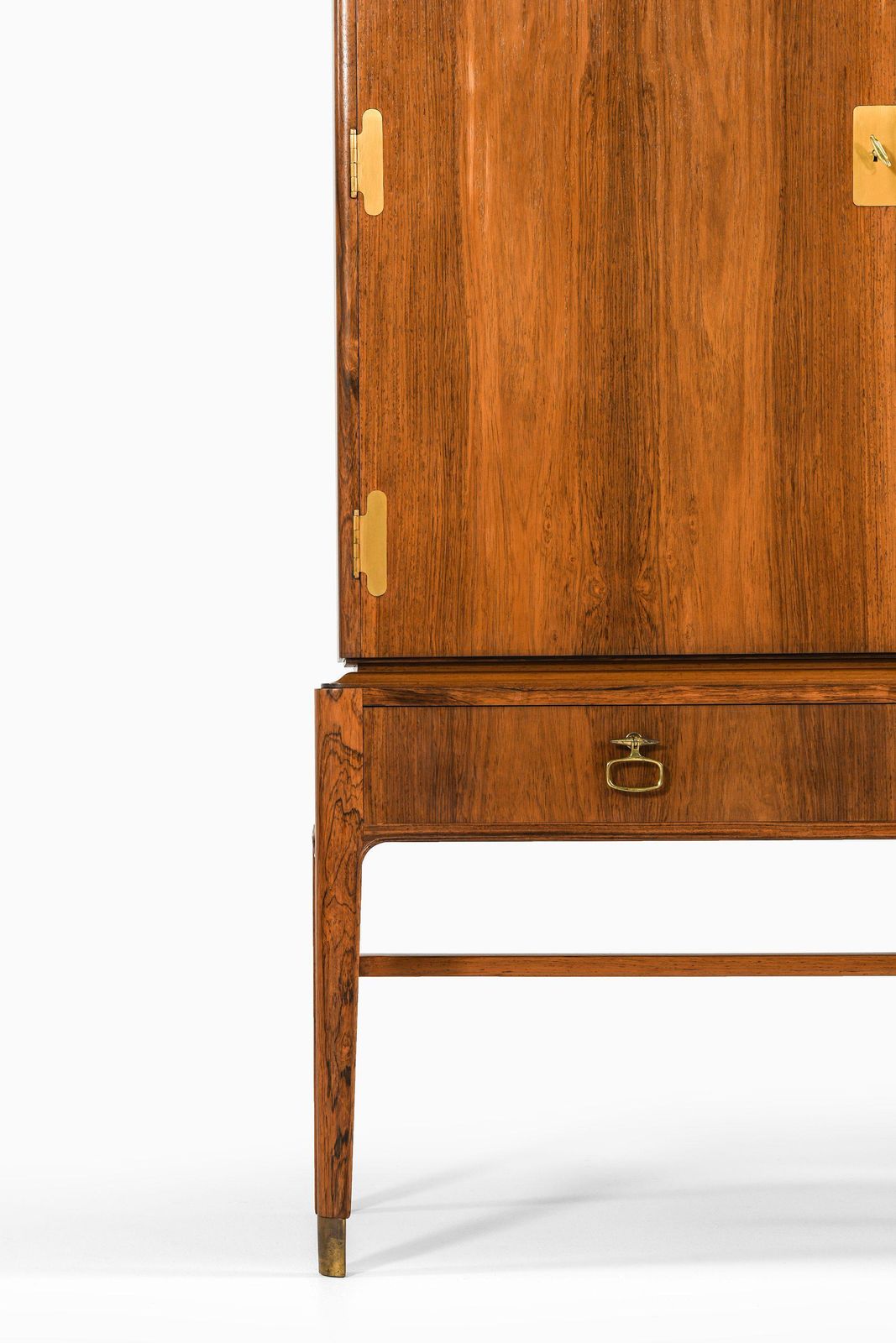 Cabinet In Rosewood And Brass By Ernst Kühn, 1940's photo for sale