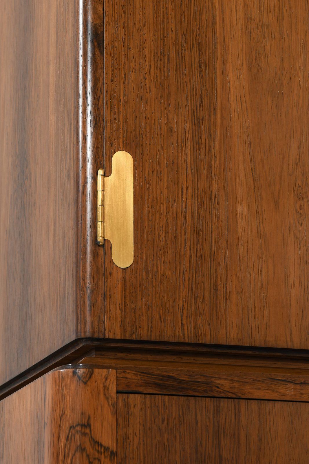 Cabinet In Rosewood And Brass By Ernst Kühn, 1940's photo vintage