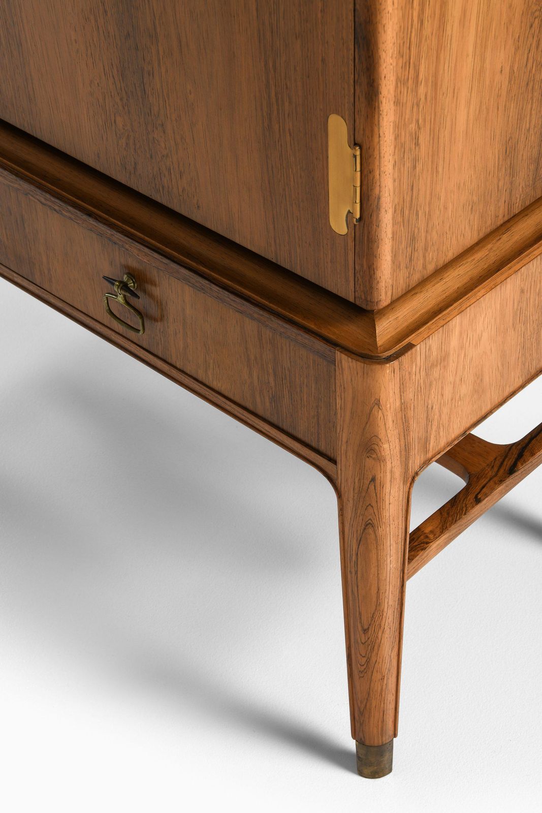 Furniture Cabinet In Rosewood And Brass By Ernst Kühn, 1940's photo