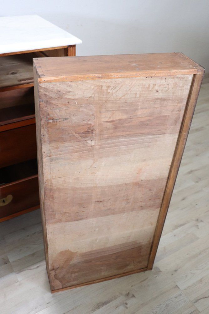 photo buy Antique Walnut Chest Of Drawers With Marble Top, 1700s