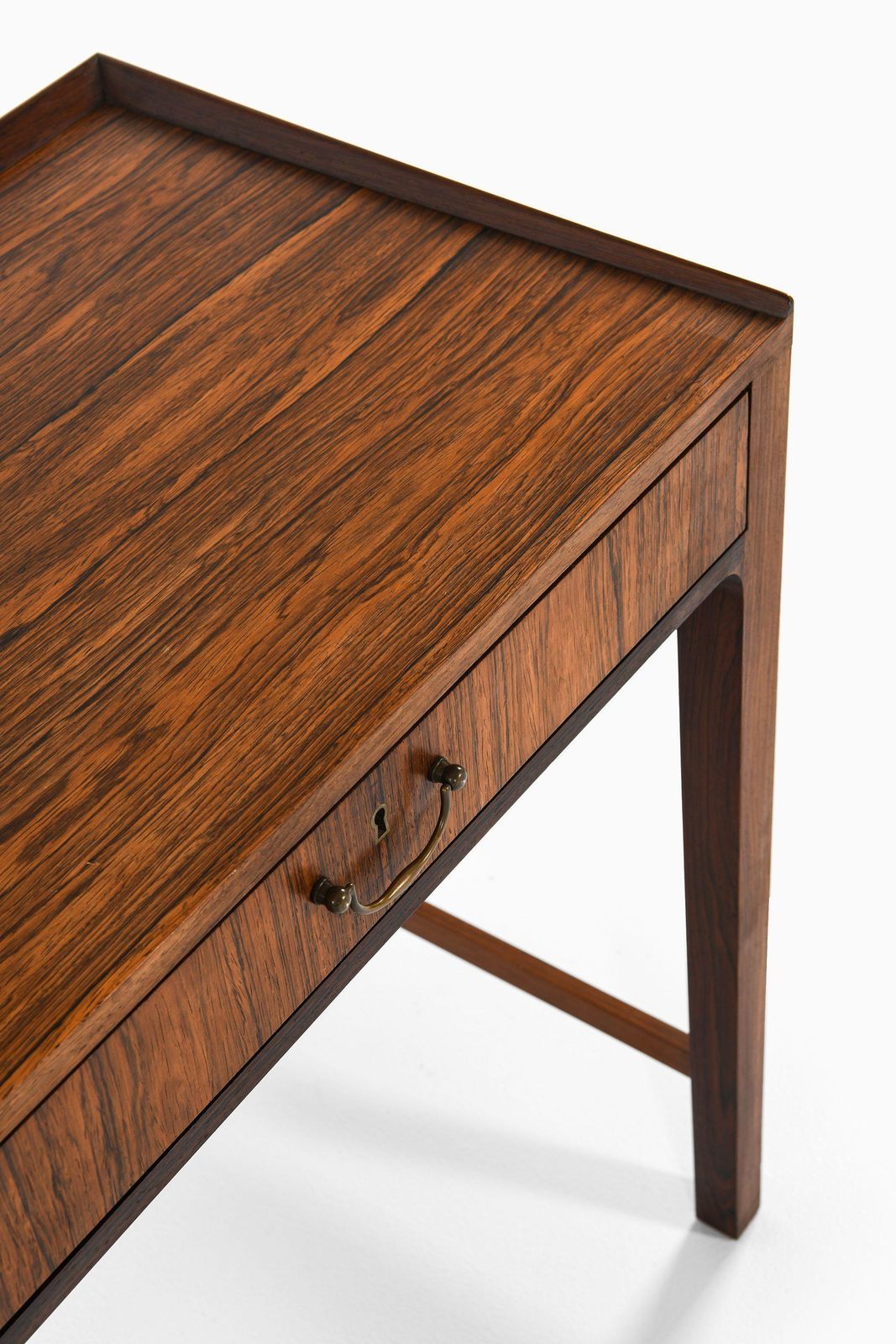 Dressing Table / Vanity / Bureau In Rosewood And Brass By Frode Holm, 1950's photo vinterior