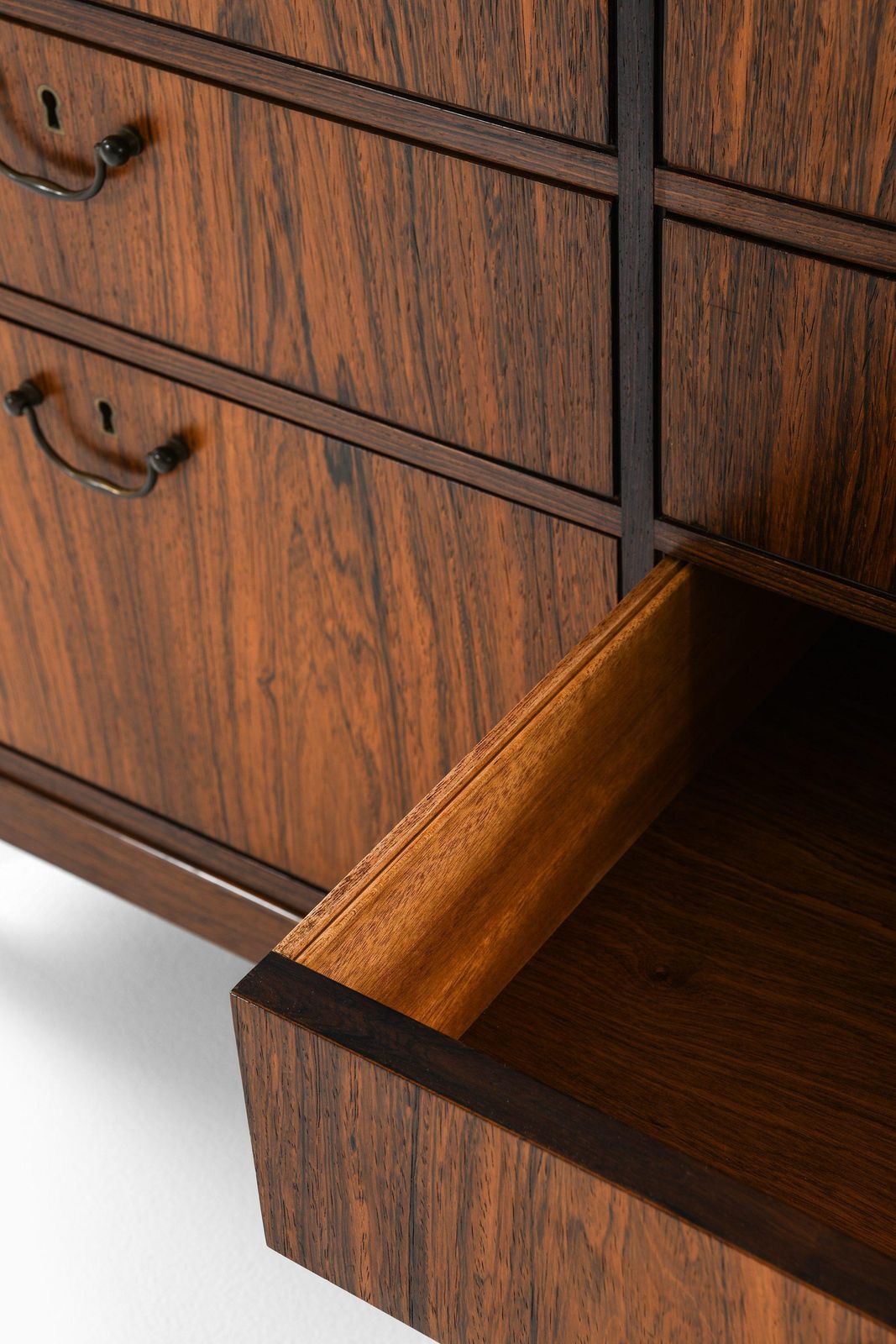 Dressing Table / Vanity / Bureau In Rosewood And Brass By Frode Holm, 1950's photo buy